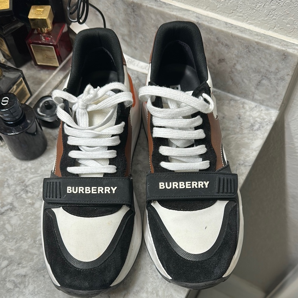 Burberry Black and White Chunky Sneakers